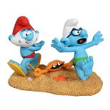 Smurfs Aqua D'ella Smurfen Strand Grote Smurf & Brilsmurf