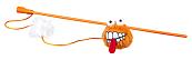 Rogz Catnip Fluffy Magic Stick orange