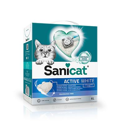 Sanicat kattenbakvulling Active White 6 ltr