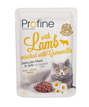 Profine kattenvoer Fillets in Jelly Adult Sterilised Lamb 85 gr