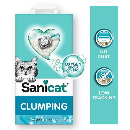 Sanicat kattenbakvulling Clumping Marseille 16 ltr