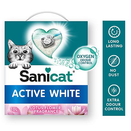 Sanicat kattenbakvulling Active White Lotus 10 ltr