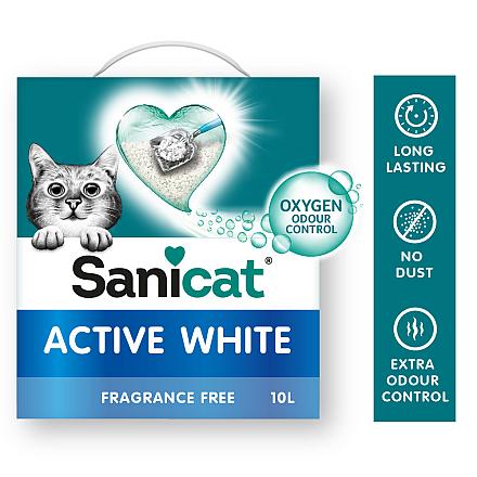 Sanicat kattenbakvulling Active White 10 ltr