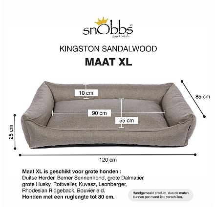 snObbs Orthopedische Hondenmand Kingston Sandalwood