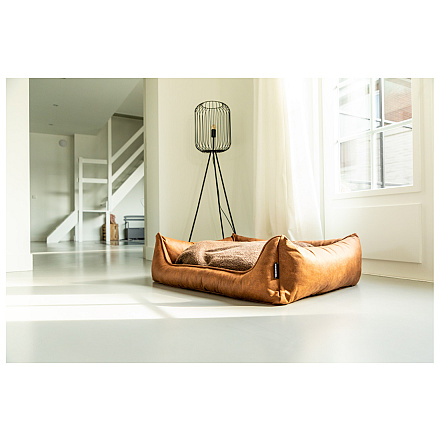 Maxxnobel Hondenmand Lederlook/Teddy Cognac