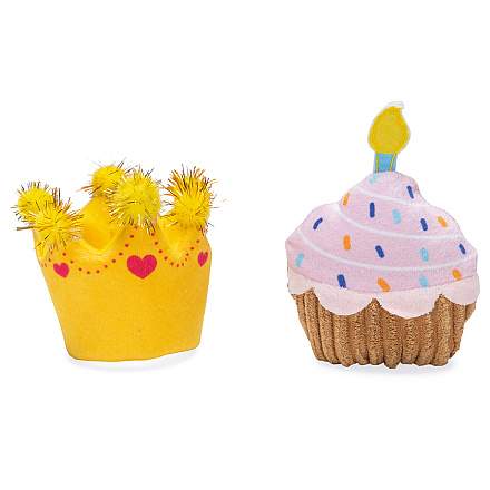 Beeztees Kattenspeelgoed Party Cupcake en Kroon