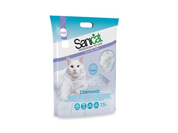 Sanicat kattenbakvulling Diamonds Silicagel 7,5 ltr