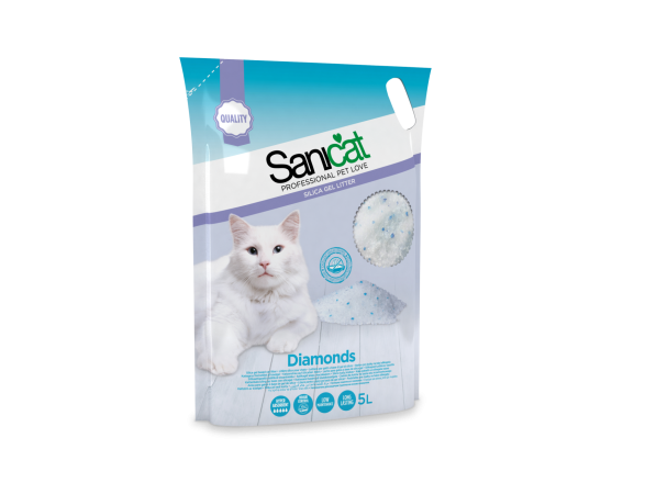 Sanicat kattenbakvulling Diamonds Silicagel 5 ltr