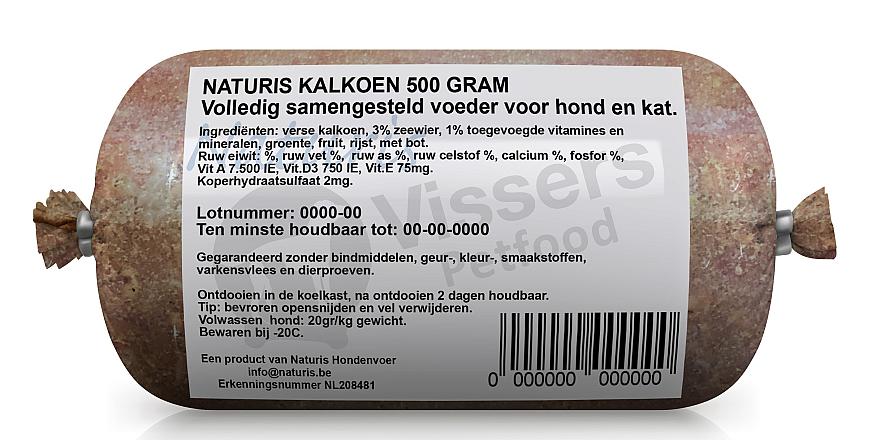 Naturis Vers Vlees voeding Kalkoen 500 gr