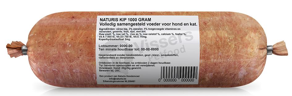 Naturis Vers Vlees voeding Kip 1000 gr