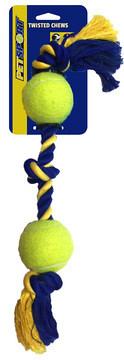 Petsport flostouw Medium 3-knot 43 cm with 2 Tuff Balls